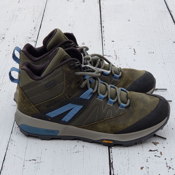 Merrell J99622 Zion Mid Waterproof Hiking Shoes Lace Up Olive Women Sz 7 / 37.5 - Picture 9 of 14